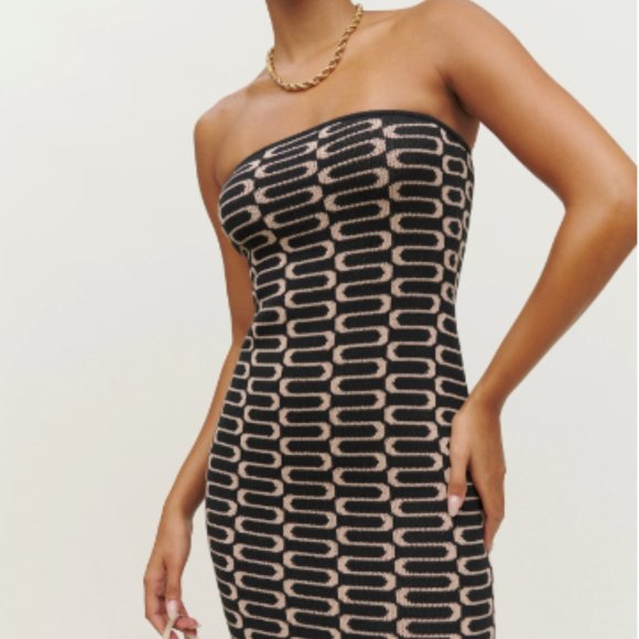 Reformation Cianna Strapless Sweater Dress - Size M - Picture 4 of 9